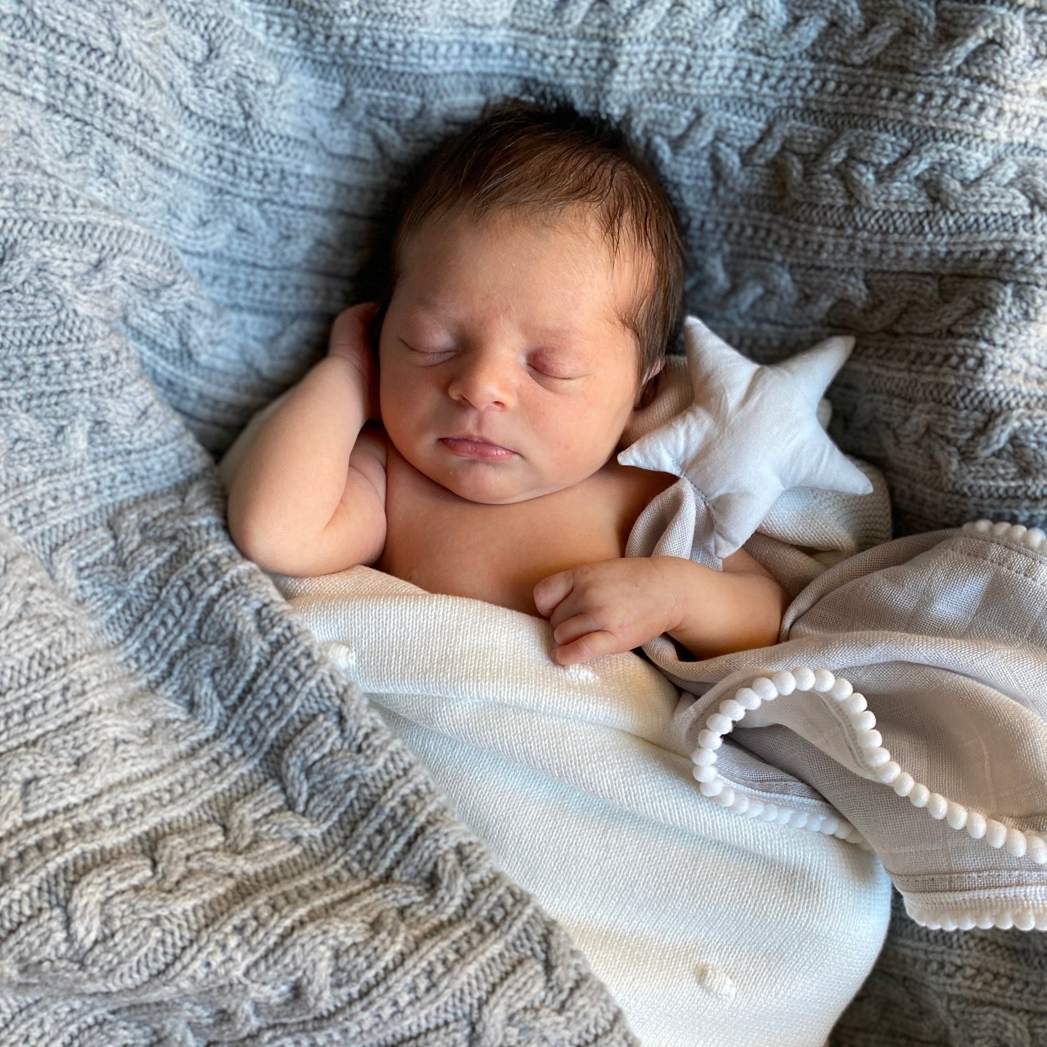 Knitted Merino Wool Blanket – Breathable Baby Blanket – Jack o Juno